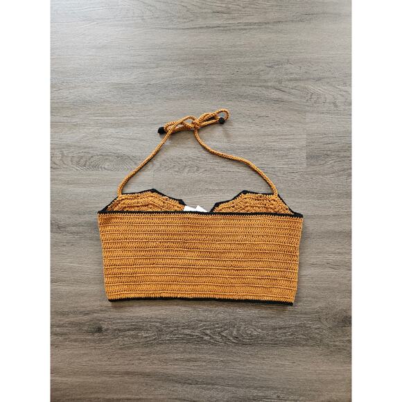 Stella Pardo Paris Orange Samira Knit Crop Top NWT Size Small - Picture 10 of 15